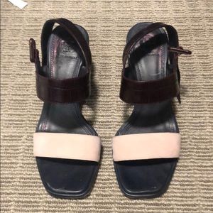 Tory Burch chunky heel.